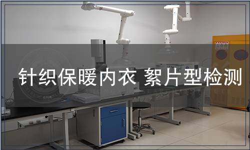 針織保暖內(nèi)衣 絮片型檢測(cè)