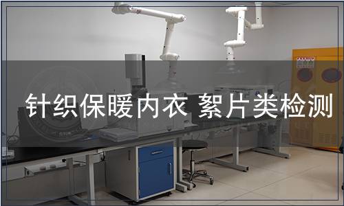 針織保暖內(nèi)衣 絮片類檢測