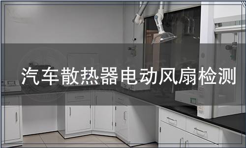 汽車散熱器電動風扇檢測